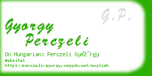 gyorgy perczeli business card